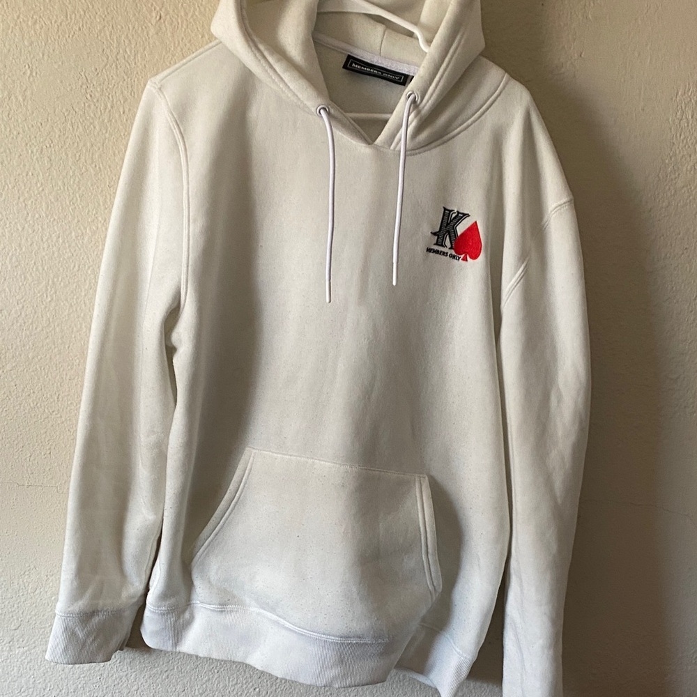 Members Only Off-White Hoodie with Logo